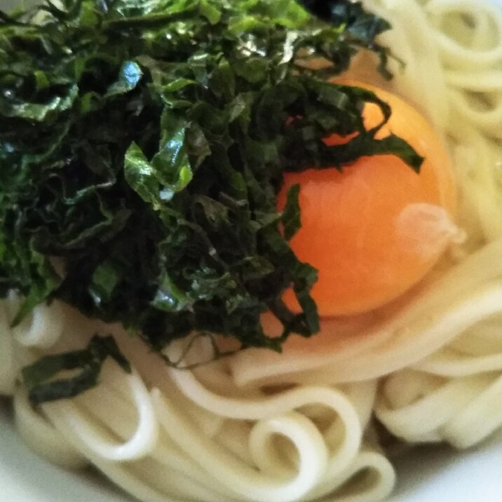 大葉たっぷり♫卵かけうどん(◕ᴗ◕✿)